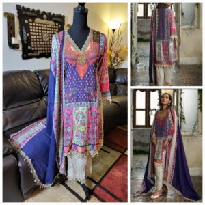 Sana Safinaz Muzlin collection 3 pc embroidered with beads