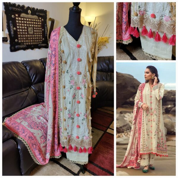 Sana Safinaz Muzlin collection 3 pc embroidered with beads