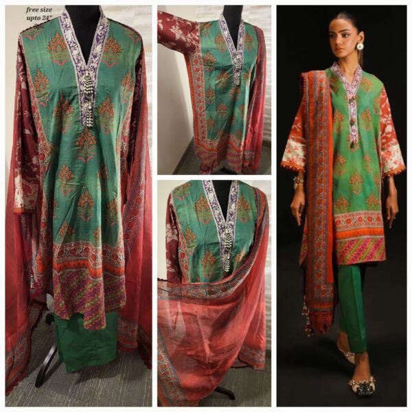 Sana Safinaz Mahay Lawn collection . 3pc Free size