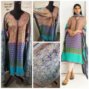 Sana Safinaz Mahay Lawn collection . 2pc Free size