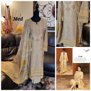 Jaquard and velvet winter 3pc outfits by Riaz Arts "Tehzeeb". Size: Med 