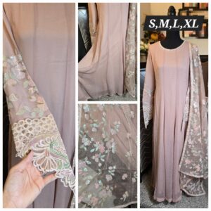 Pure chiffon kali dar dress