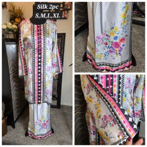 Silk 2pc digital print outfit