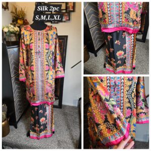 Silk 2pc digital print outfit
