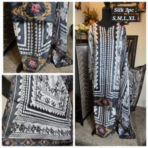 Silk 3pc digital print outfit